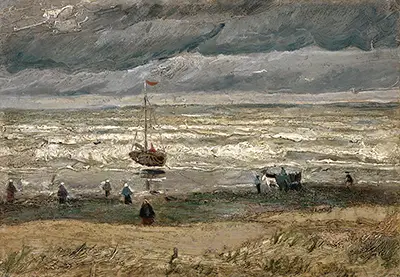 Beach at Scheveningen in Stormy Weather Vincent van Gogh